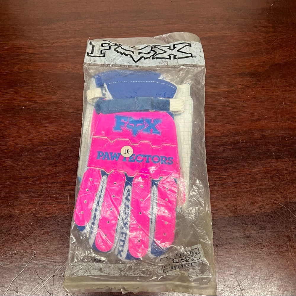 Fox Pawtector Motorcycle Off Road ATV/UTV Racing Hand Gloves Pink And Blue New